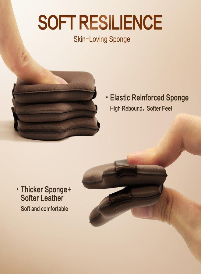Spunspon 6 PCS Foundation Sponge, Powder Puff, Makeup Sponge, Cushion Puff for Foundation and Powder, Fluffy Square Triangle Latex Foundation Applicator for Liquid Cream Powder (Chocolates) - Image 5