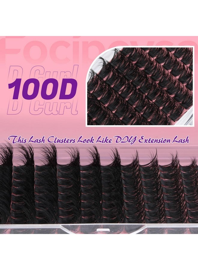 Focipeysa Fluffy Lash Clusters 100D Eyelash Clusters 10-18Mm Fluffy Volume Individual Lashes D Curl Cluster Eyelash Extensions Diy Lash Extension For Beginners - Image 3