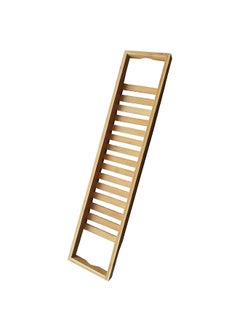 Generic Bathtub Caddy Tray Bamboo Spa Bathtub Caddy Organizer Soap Book Wine Tablet Towel Holder Nonslip Bottom  - Image 1