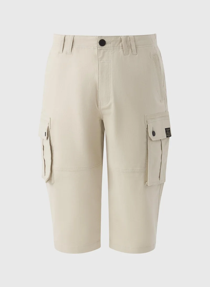 Matalan Ecru 3/4 Cargo Shorts
