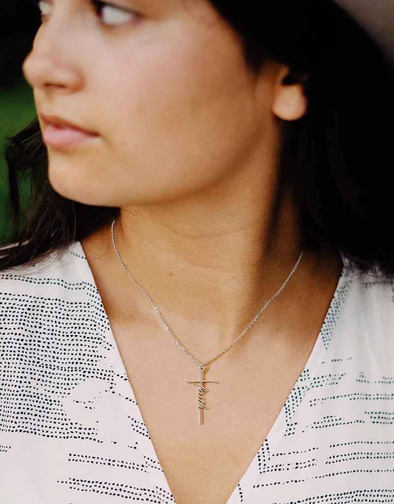 Lcherry Mom Cross Necklace for Women - Birthday Gifts for Mom, Religious Christian Jewelry Mother's Day Gifts for Women - Image 3