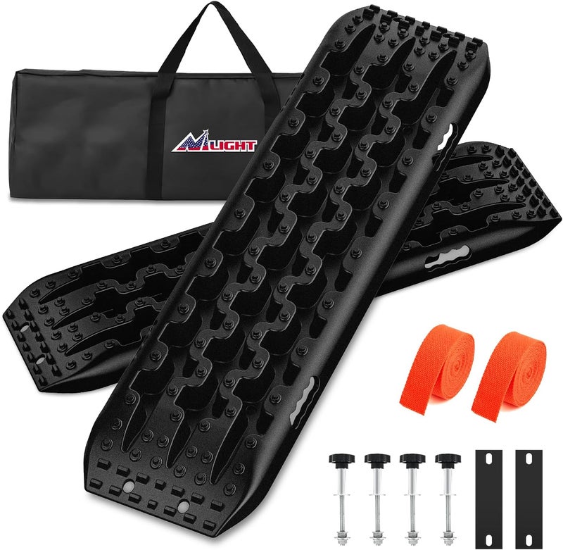 Nilight Recovery Off-road Traction Boards for 4WD 4X4 - Black - Image 1