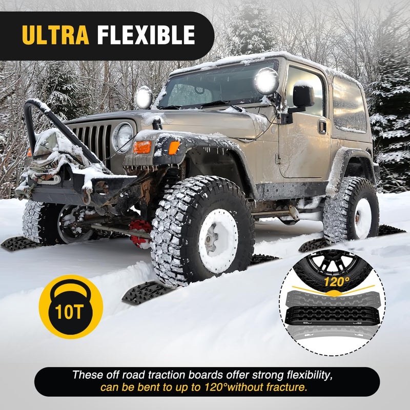 Nilight Recovery Off-road Traction Boards for 4WD 4X4 - Black - Image 5
