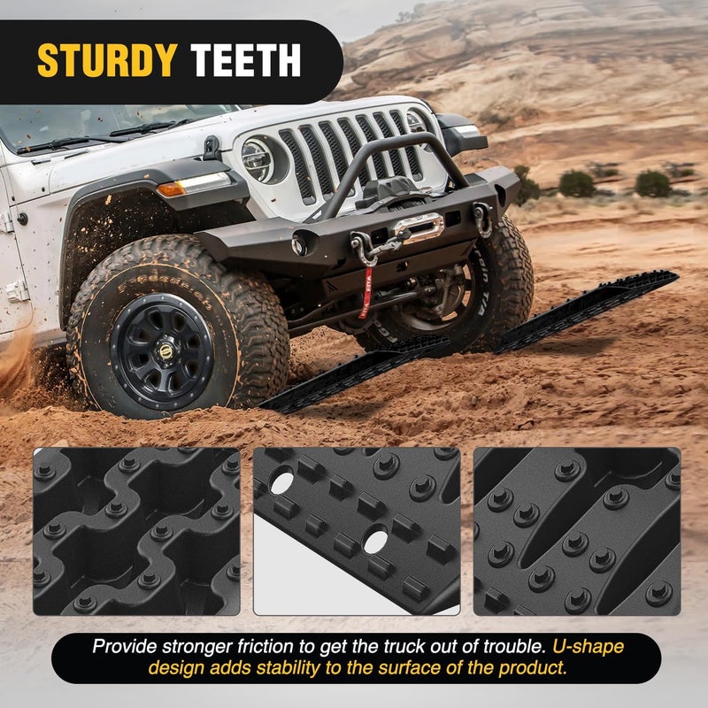 Nilight Recovery Off-road Traction Boards for 4WD 4X4 - Black - Image 4