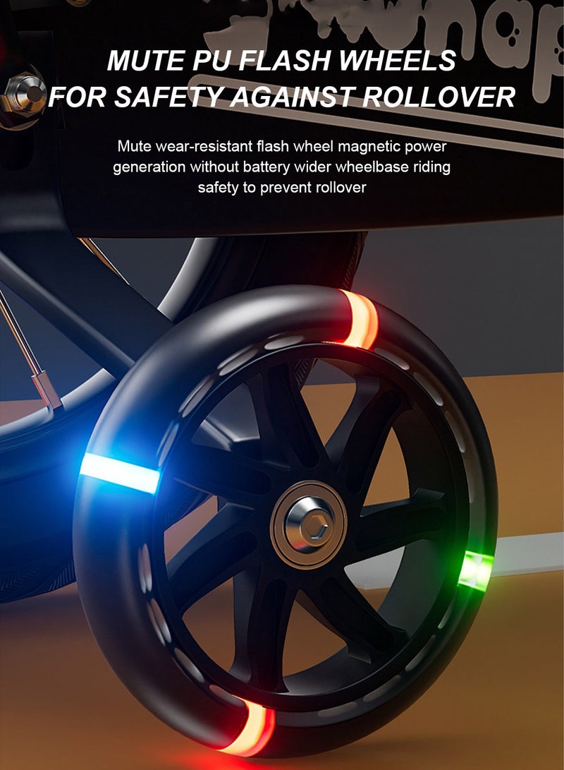 MaBaby Children's High Carbon Steel Bicycle with Basket 12-20 inches with Flashing Assist Wheels Student Bicycle for Children 2-8 years old - Image 3