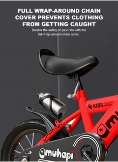 MaBaby Children's High Carbon Steel Bicycle with Basket 12-20 inches with Flashing Assist Wheels Student Bicycle for Children 2-8 years old  - Image 3