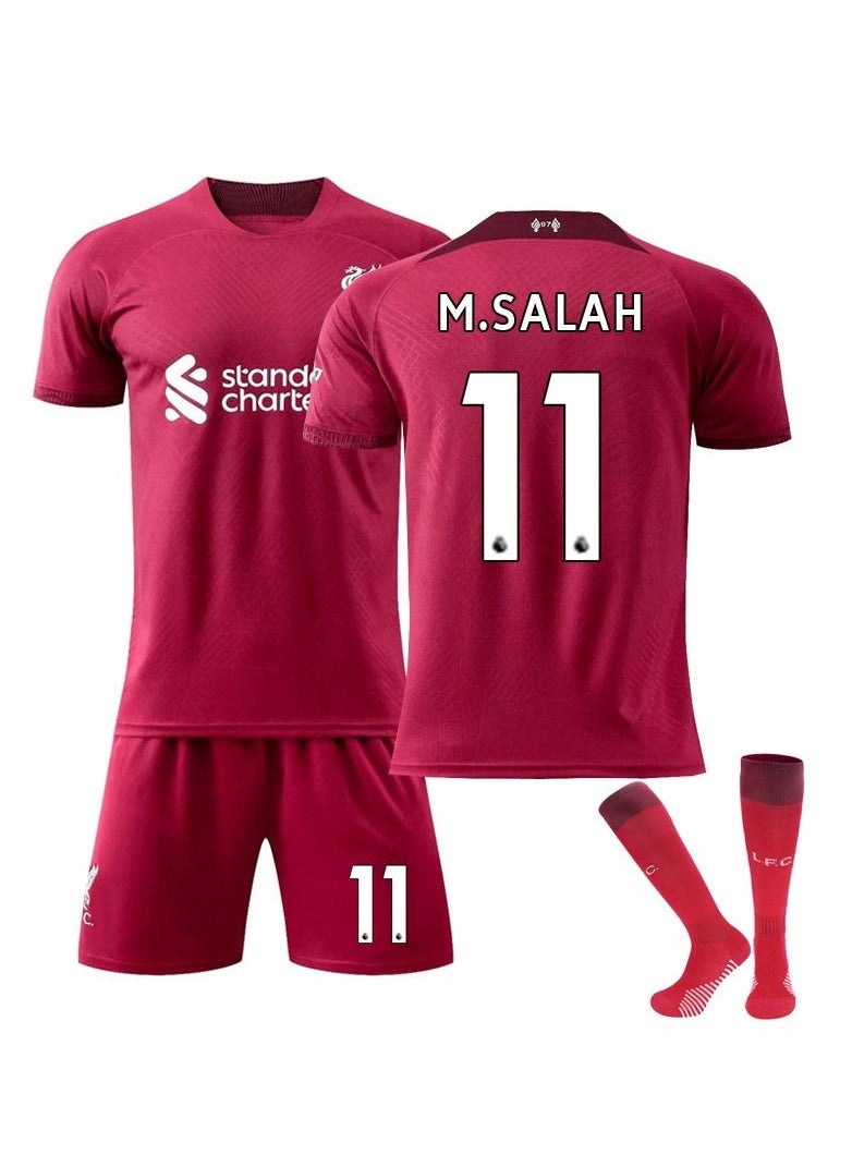 KUYING - 3-Pieces M.Salah Jersey No. 11 Host And Guest Men's Soccer Jersey - Image 1