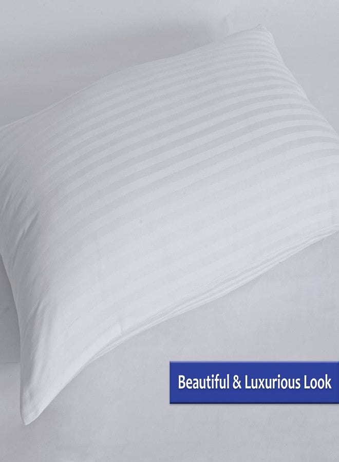 Precoco 100% Cotton King Pillow Protectors with Zipper, White Pillow Cases King Size Set of 2 for Home & Hotel, Sateen Soft Cooling Hidden Zippered Pillow Case Protector for Hair & Skin, 20x36 in - Image 5