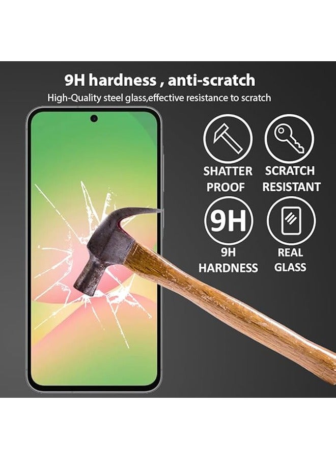 2 Pack Samsung Galaxy A56 5G Screen Protector, 9H Tempered Glass Screen Protector for Samsung Galaxy A56 5G 6.7inch, Full Coverage Bubble-Free Tempered Film, Anti-Scratch Film - Image 5