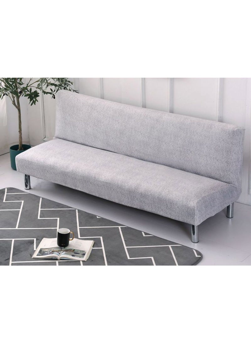 نيبمينينت غطاء أريكة انزلاقي مزين بنقشة بسيطة سادة رمادي 155 x 185سنتيمتر - Image 1