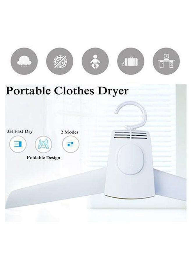 NIBEMINENT Portable 150W Power Smart Electric Clothes Dryer With Hanger White - Image 3