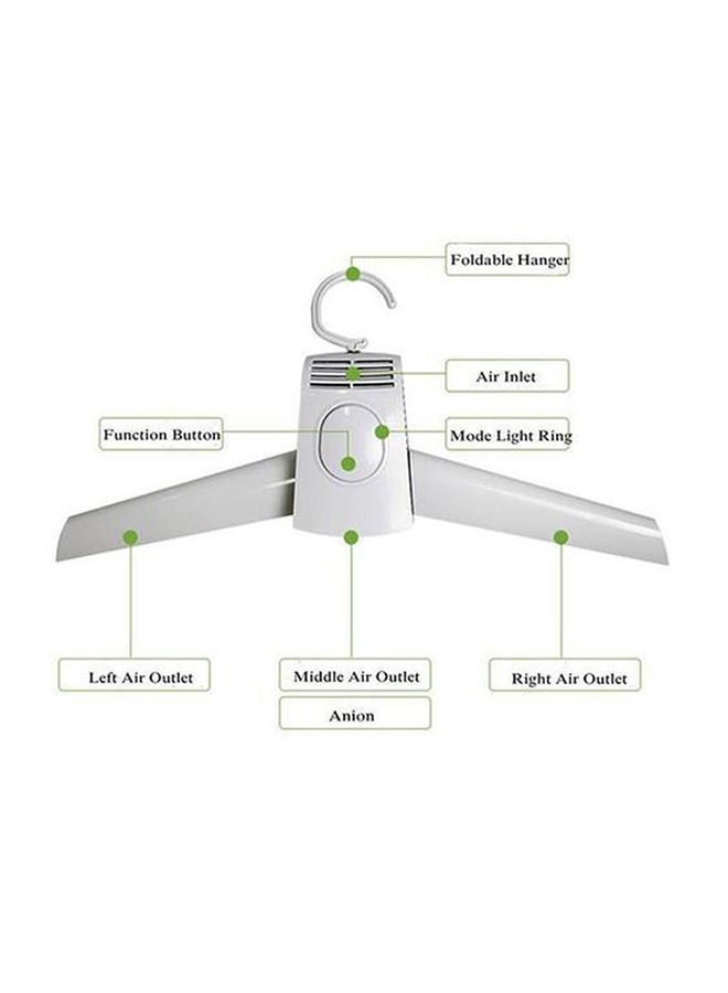 NIBEMINENT Portable 150W Power Smart Electric Clothes Dryer With Hanger White - Image 2