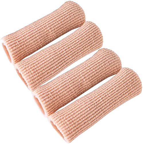 Makhry 4pcs Toe Protectors Gel Toe Caps Silicone Toe Covers Close Finger Toe Sleeve Tubes to Prevent Pain from Corn Callus BlistersL