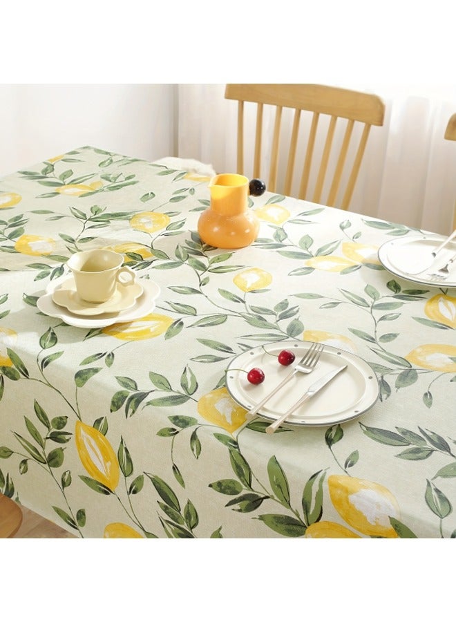 هومستر غطاء طاولة ليمون، قماش طاولة مضاد للماء PVC قماش طاولة مضاد للزيت غطاء طاولة لمطبخ الحزب نزهة Patio Decoration - Image 1