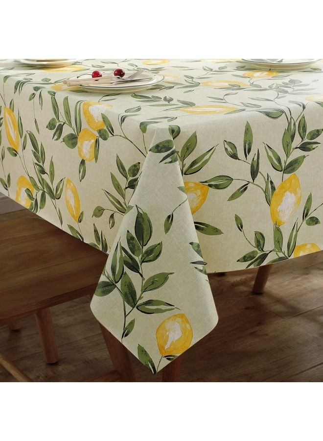 هومستر غطاء طاولة ليمون، قماش طاولة مضاد للماء PVC قماش طاولة مضاد للزيت غطاء طاولة لمطبخ الحزب نزهة Patio Decoration - Image 2