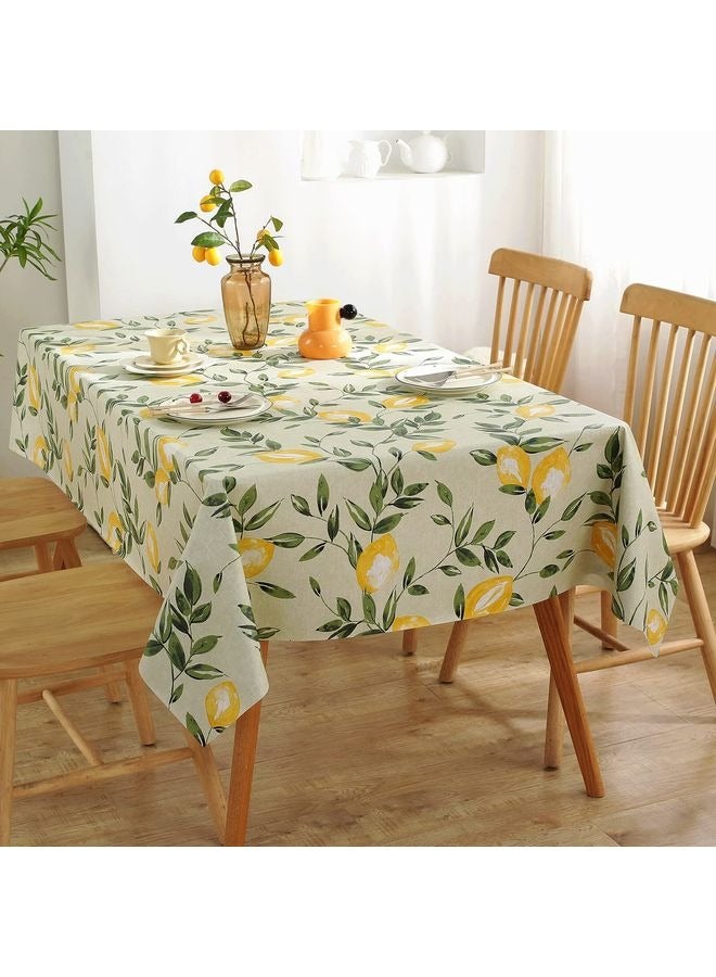 هومستر غطاء طاولة ليمون، قماش طاولة مضاد للماء PVC قماش طاولة مضاد للزيت غطاء طاولة لمطبخ الحزب نزهة Patio Decoration - Image 3