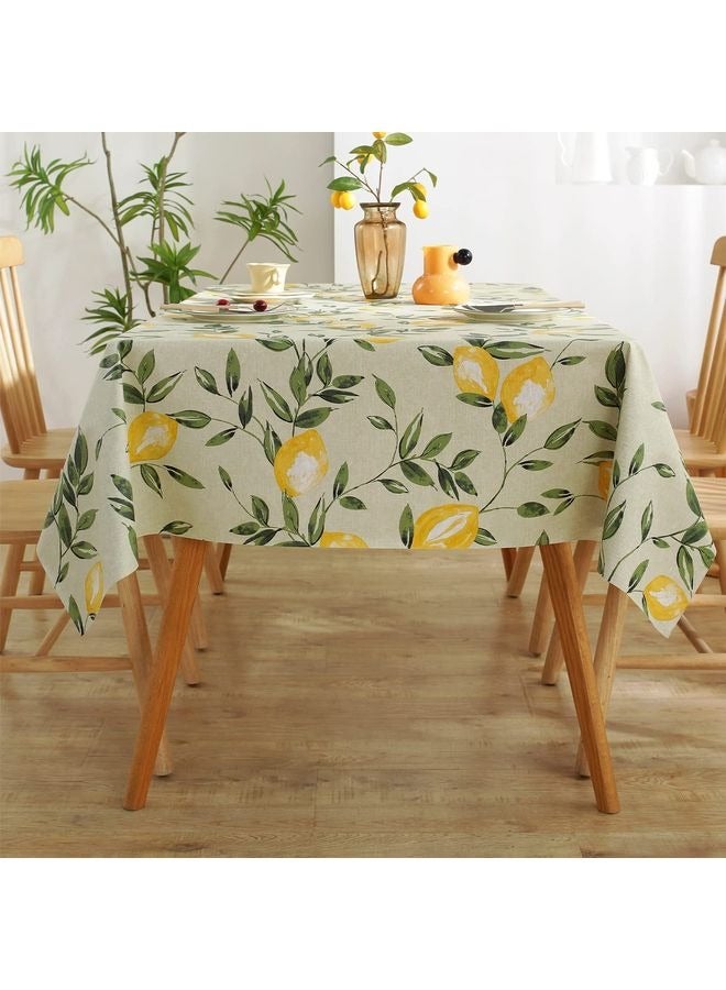 هومستر غطاء طاولة ليمون، قماش طاولة مضاد للماء PVC قماش طاولة مضاد للزيت غطاء طاولة لمطبخ الحزب نزهة Patio Decoration - Image 5