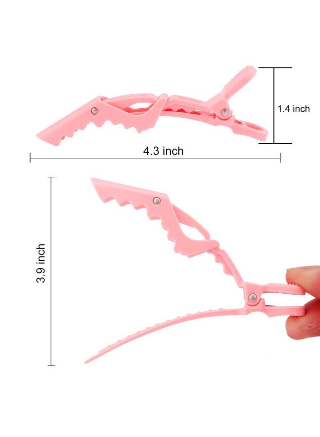 Ondder 14 Pcs Pink Alligator Hair Clips For Styling Sectioning Large Pro Salon Hair Clips Barber For Coloring Cutting Sectioning Big Gator Clips Hair Styling Accessories For Women Men Girls - Image 2