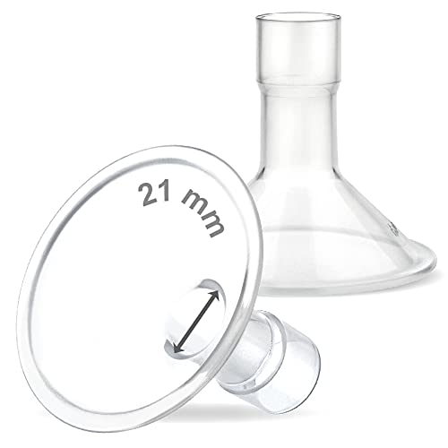 Maymom MyFit 21mm TwoPiece Design Small Breastshields Compatible with Medela Breast Pump Ideal for HandsFree Bra Not Original PersonalFit Flex Breast ShieldNot Original Freestyle Pump Parts 2pcs