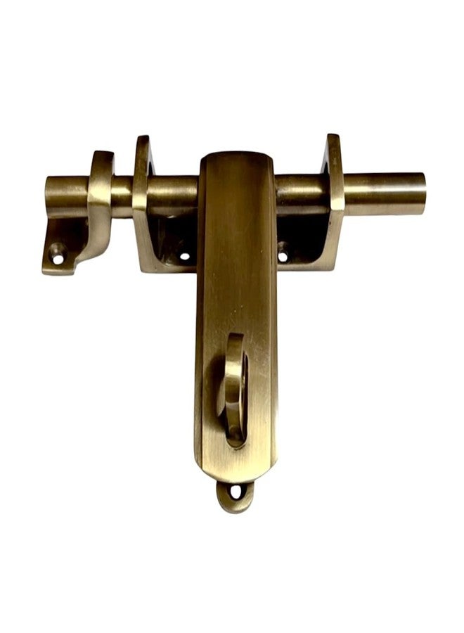 BRASK "BRASK" Brass Box Aldrop 6" (150 mm) | Locking Bolt 6" | Brass Locking Latch Bolt 6" | Kundi | Latching Draw Hasp (Antique, 1) - Image 2