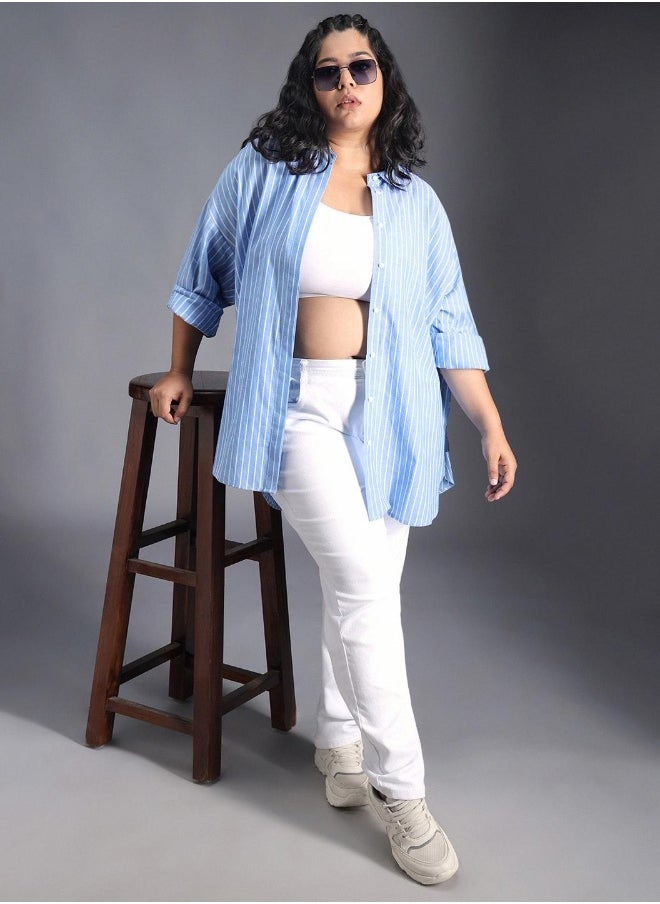 HIGH STAR - Women Blue Shirts - Image 1