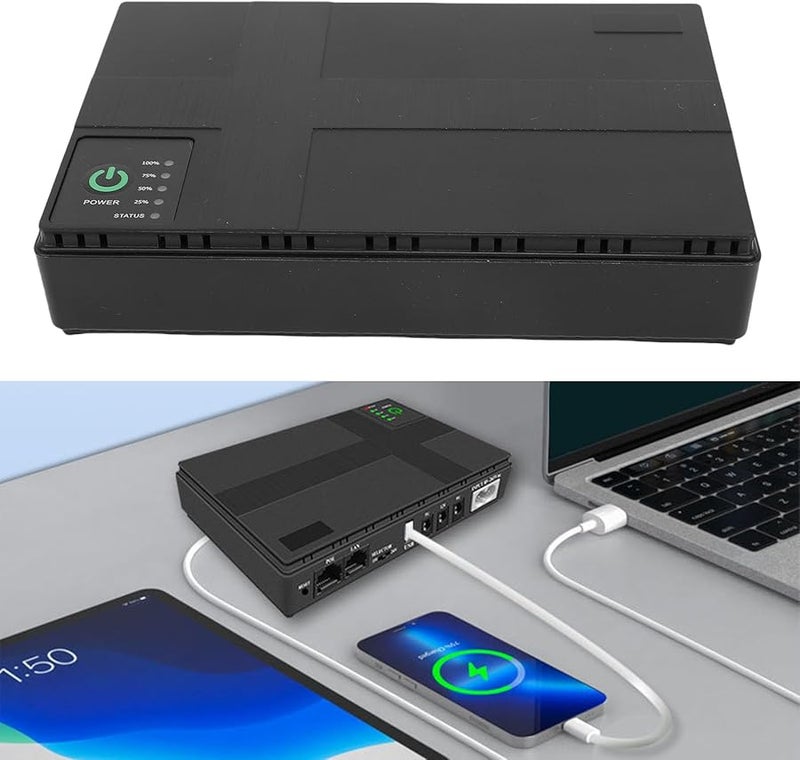 Mini UPS Portable Uninterruptible Power Supply 10400mAh with DC POE Outputs US Plug for Security Camera - Image 4