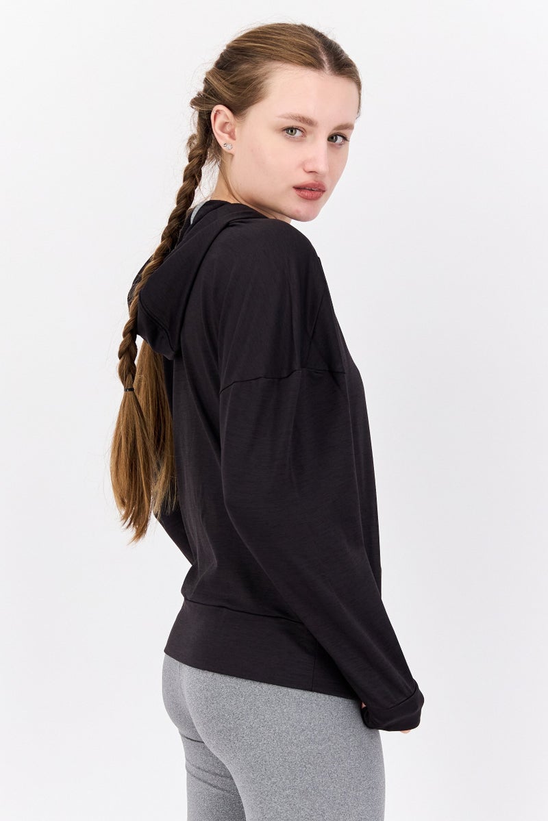 PUMA Women Sportswear Fit Training Hoodie, Black - Image 2