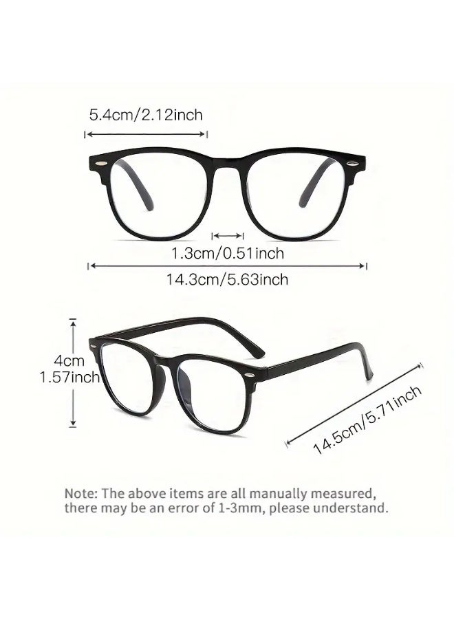 SCENT HOUSE Round Frame PC Glasses For Men & Women - Protect Your Eyes At Work or While Gaming (Includes eyeglass case)
,blue lighe blocking glasses,eyeglasses - Image 4