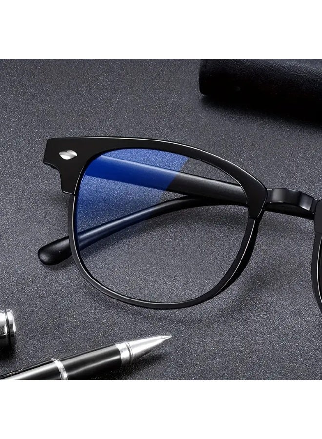 SCENT HOUSE Round Frame PC Glasses For Men & Women - Protect Your Eyes At Work or While Gaming (Includes eyeglass case)
,blue lighe blocking glasses,eyeglasses - Image 5