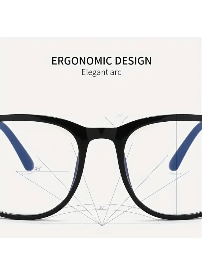 SCENT HOUSE Round Frame PC Glasses For Men & Women - Protect Your Eyes At Work or While Gaming (Includes eyeglass case)
,blue lighe blocking glasses,eyeglasses - Image 3