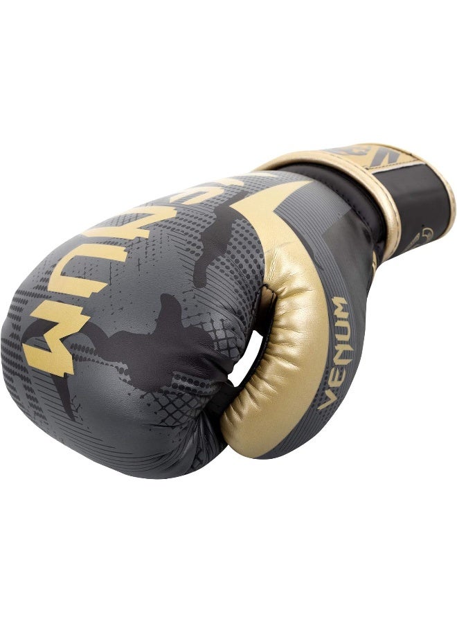 Venum Elite Boxing Gloves - Dark camo/Gold - Image 4