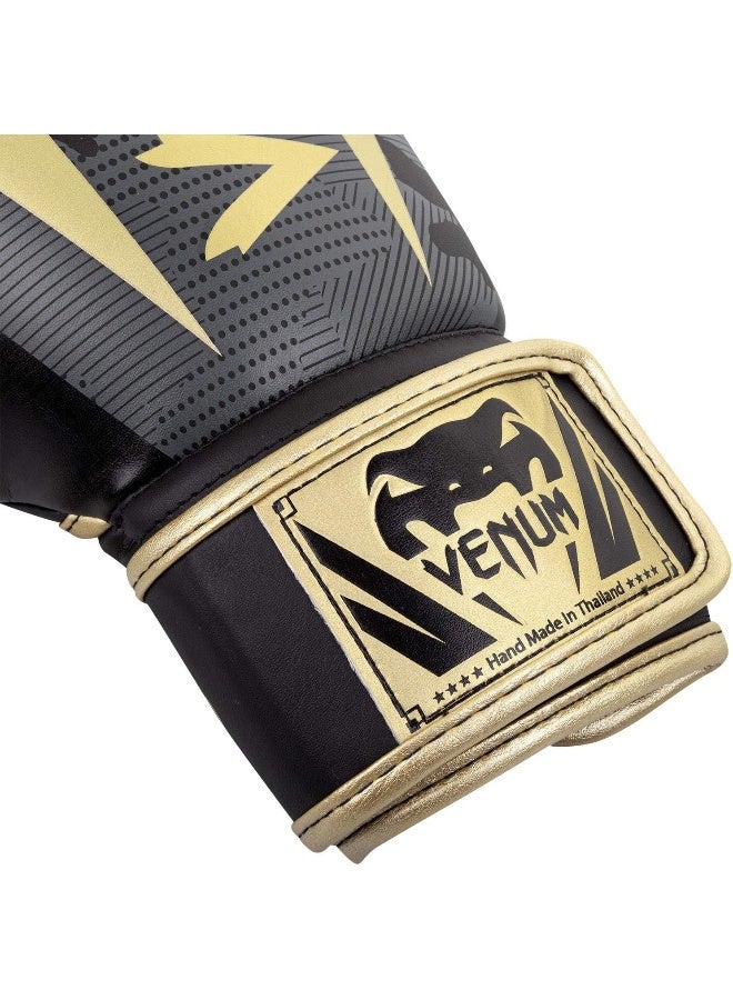 Venum Elite Boxing Gloves - Dark camo/Gold - Image 3