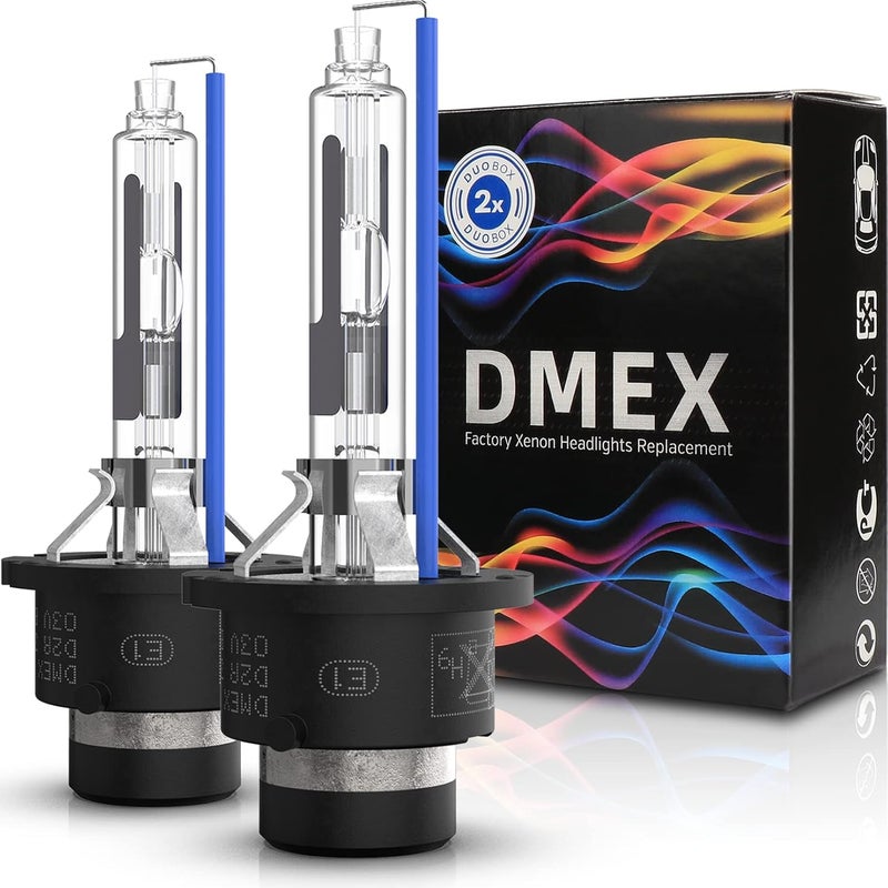 DMEX D2R 35W 8000K White Blue Xenon HID Headlight Bulbs 85126UB 66250 85126WX Replacement - 2pcs(NOT fit Halogen Headlight Assembly) - Image 1