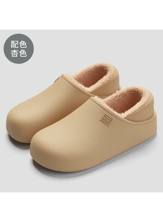 Eva waterproof cotton slippers - indoor home furnishing, warm and plush, suitable for winter, anti-slip cotton slippers