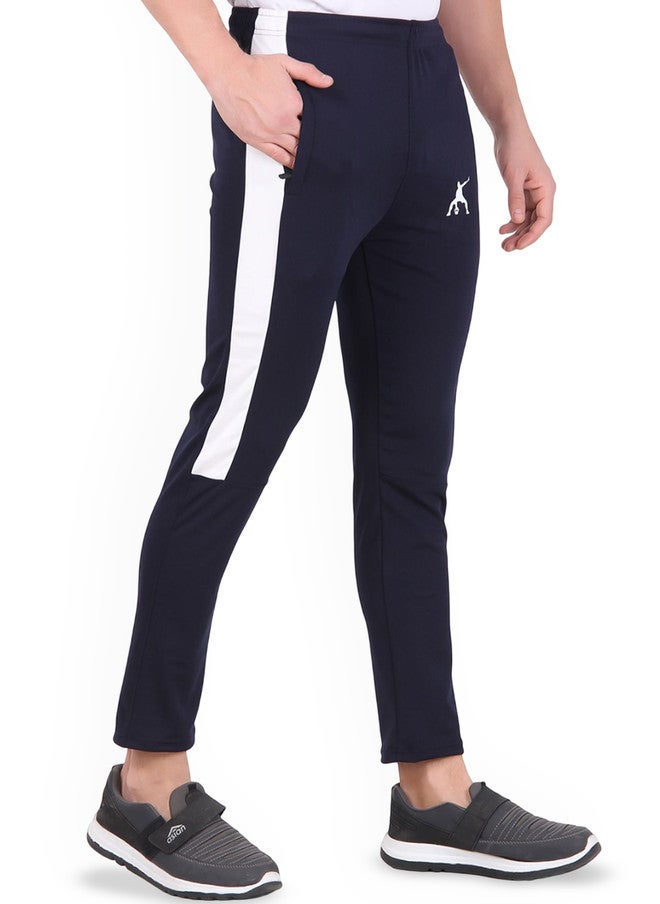 PREEN Men Striped Mid Rise Slim Fit Track Pants - Image 2