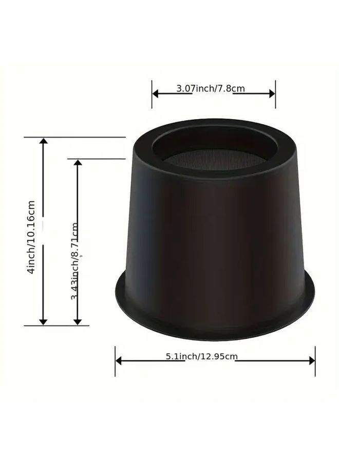 6 Packs Heavy Duty Furniture Stands 4 Inches Round Bed Legs 2200 Lbs Capacity - Image 3