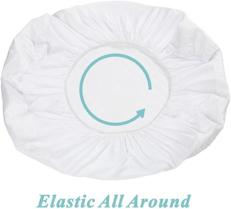 2 Pack Waterproof Fitted Crib Mattress Protector 52" x 28" - Quilted, Noiseless, Ultra-Soft & Breathable Crib & Toddler Mattress Pad Cover - Image 5