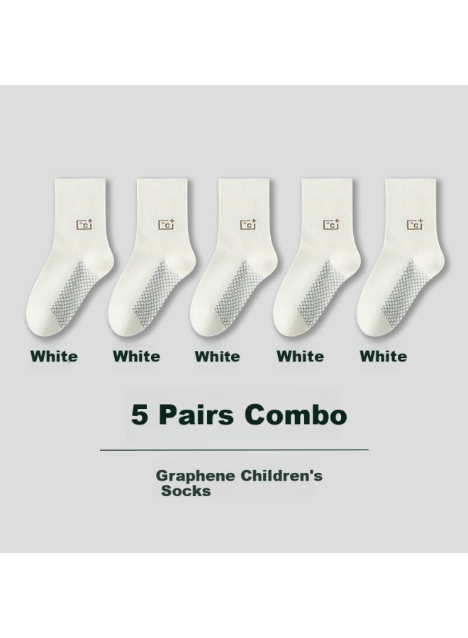 Cotton weapons Graphene Cotton Children's Socks, 7a Grade Antibacterial And Odor-resistant, Uni Mid-calf Socks For Boys And Girls, Teenagers Seamless Socks - Image 5