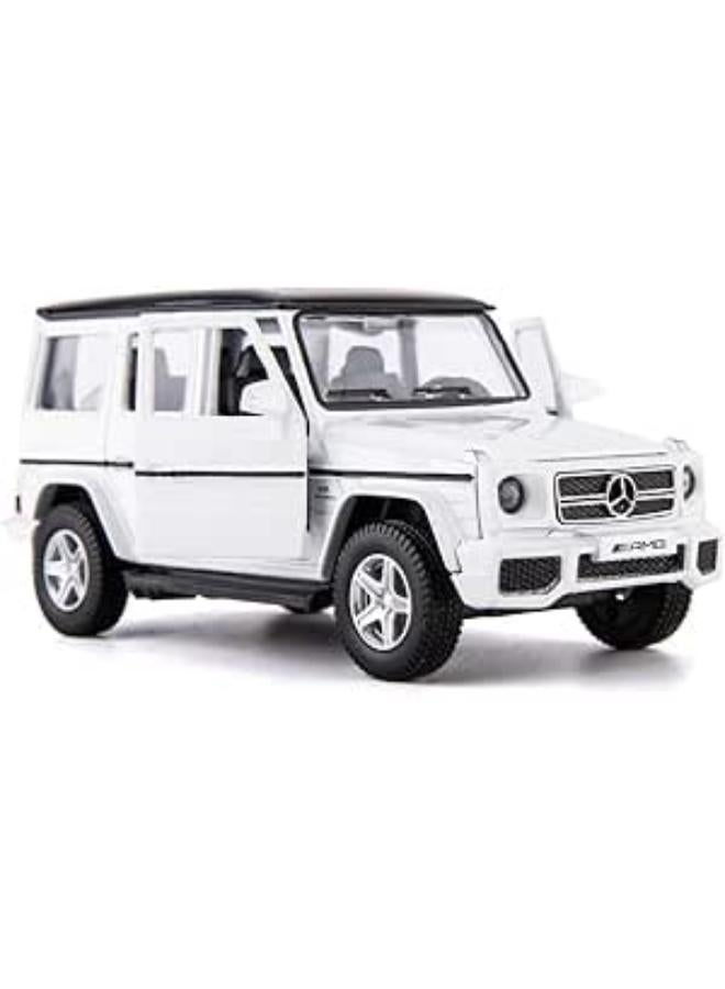 1:36 Scale Benz G63 Car Model for Kids, Alloy Pull Back G Wagon Vehicles Toy Car for Toddlers Kids Boys Girls Gift (White)