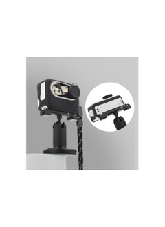 SYOSI جراب سيليكون مع غطاء عدسة كاميرا لـ Insta360 Go3، جراب واقٍ مع حزام جلدي مضاد للخدش، ملحقات كاميرا، عدسة مضيفة ملفوفة بالكامل، مقاومة للماء للسفر والرياضة (أسود)  - Image 4