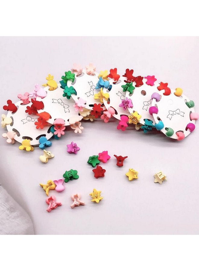 FZBNSRKO 100pcs Mini Hair Claw Clips Colorful Cartoon Animals/Vegetables/Flower Mini Hair Claw Clips Small Barrettes for Baby Girls Toddlers Teens Kids(Random Style) - Image 2