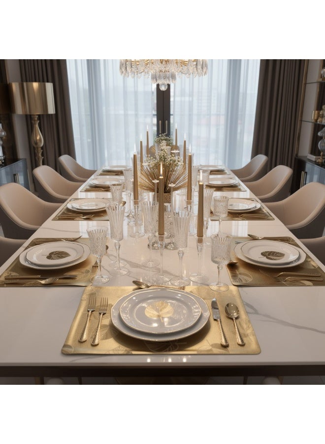 12-Piece Luxury Table Mat Set - Flexible Plastic Placemats - Image 2