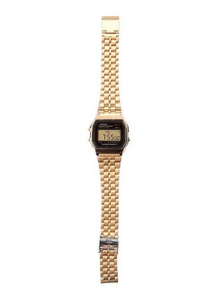 CASIO Vintage A159WGEA-1 Digital Watch for Men & Unisex | Gold-Tone Stainless Steel Band | Water Resistant, Alarm Chronograph, LED Light | Classic Retro Casual Wrist Watch - view 4