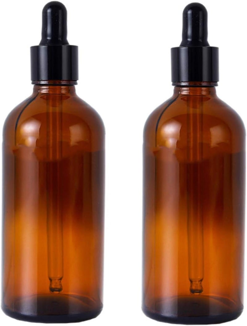FUFU Empty Glass Dropper Bottles (100ml,2 Pieces) - Image 1
