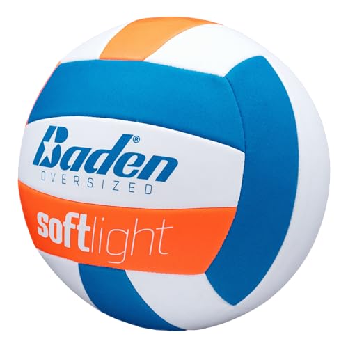 Baden | Softlight VXT2 | No Sting FlexFoam Cover | Youth Oversized Training Volleyball | K-5 Youth Players | 20% Larger + Lighter | Orange/Blue/White | Official Ball of BYOP - Image 3