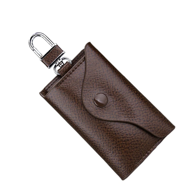 Leather Car Key Case Holder Universal Fob Wallet Coin Purse With Chain Pack Of 3 - Image 3