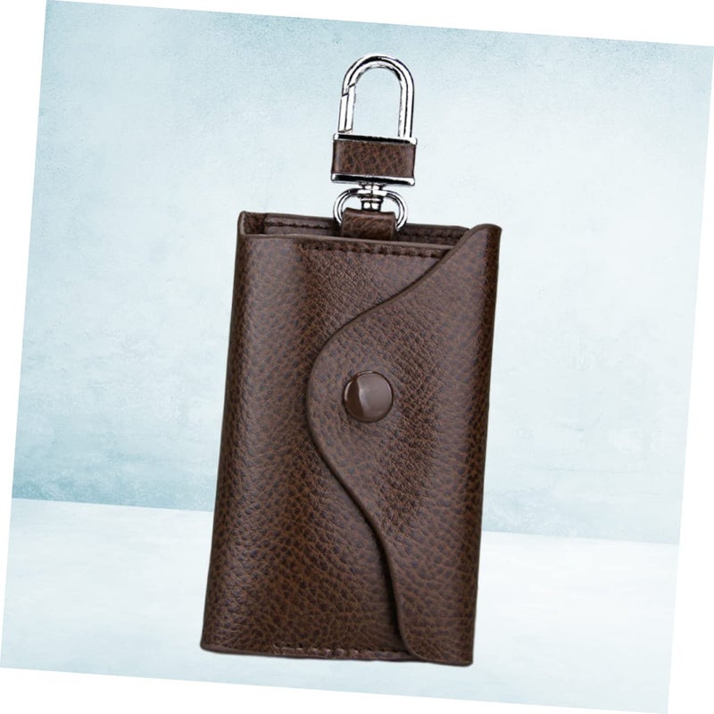 Leather Car Key Case Holder Universal Fob Wallet Coin Purse With Chain Pack Of 3 - Image 4