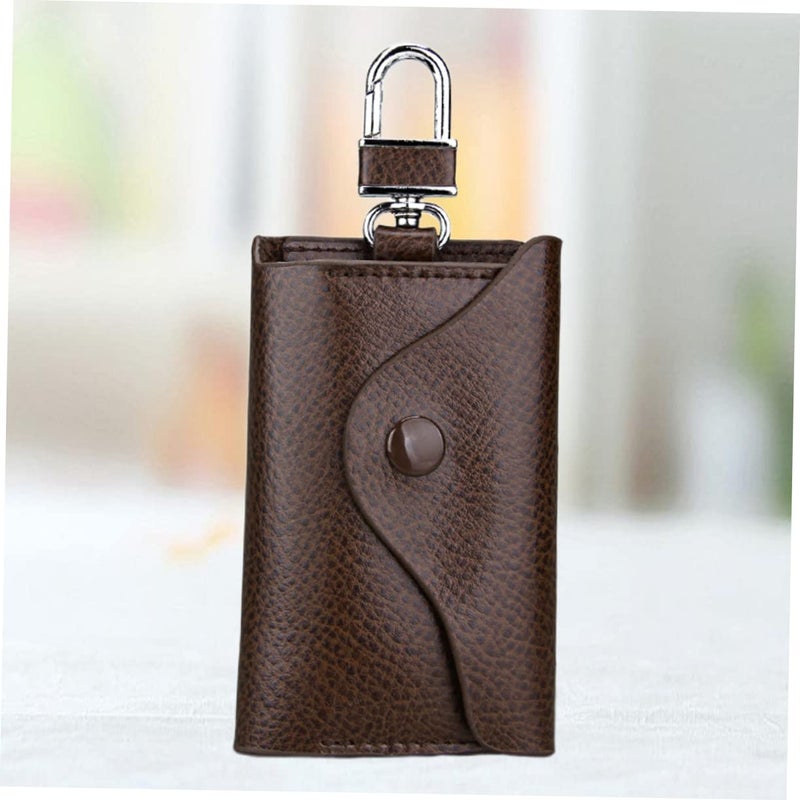Leather Car Key Case Holder Universal Fob Wallet Coin Purse With Chain Pack Of 3 - Image 5