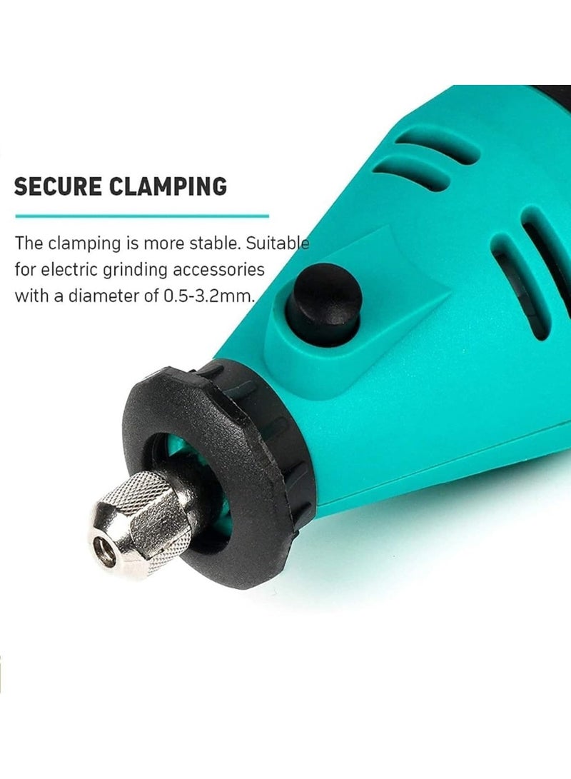 TORONTO Rotary Tool Kit with 211 Accessories – 130W Variable Speed Electric Grinder Set with Flex Shaft & Keyless Chuck for Cutting, Engraving, Sanding, Polishing & DIY Craft Projects - Image 3