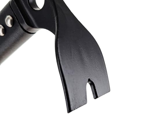 SE 12" Black Aluminum Claw Hammer with Tent Peg Remover - 13oz, Carbon Steel Head, Wide Digging Claw, Flat Face, Safety Hand Strap - Ideal for Camping & Outdoor Use - Image 5